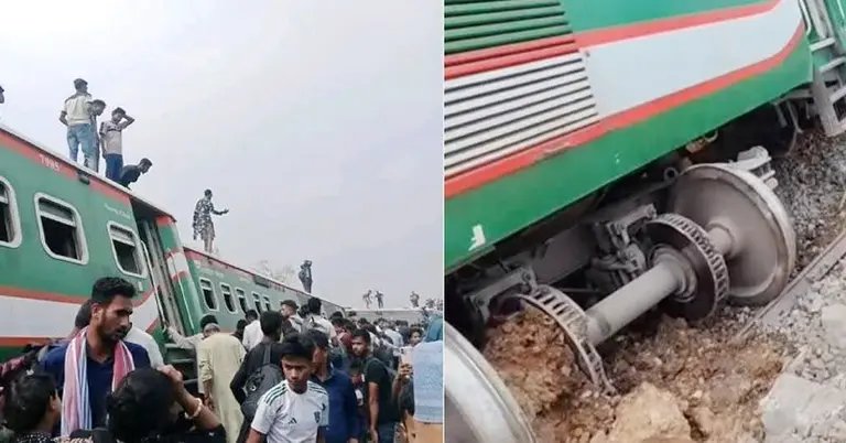 লাইনচ্যুত হওয়া নীলসাগর এক্সপ্রেস